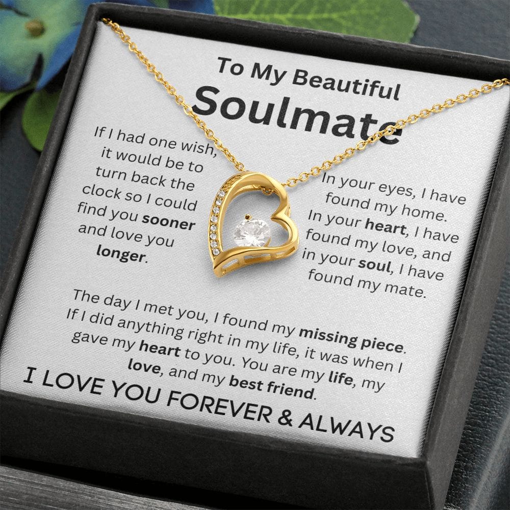 To My Beautiful Soulmate - In Your Eyes - Forever Love Necklace