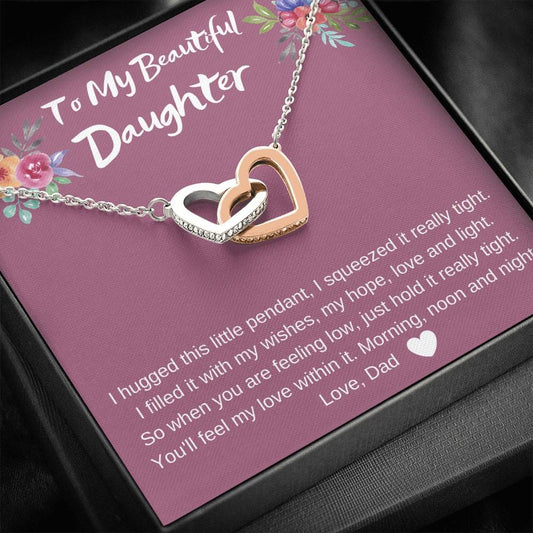 To My Beautiful Daughter Interlocking Heart
