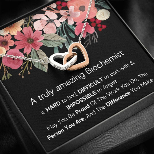 A Truly Amazing Biochemist - Interlocking Hearts Necklace