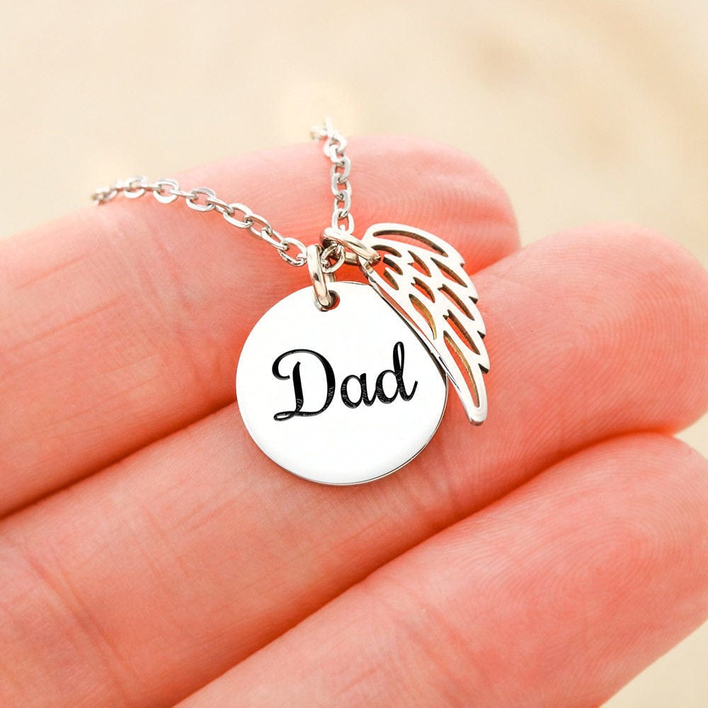 Loss Of Father Memorial Gifts Dad In Heaven Grief Gift Sympathy Dad  Remembrance Necklace In Memory Of Dad Jewelry For Daughter 