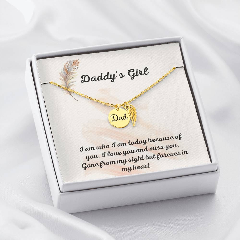 Daddy's Girl Stainless Steel Necklace - Does Not Hold Ashes - Forever in My  Heart Jewelry