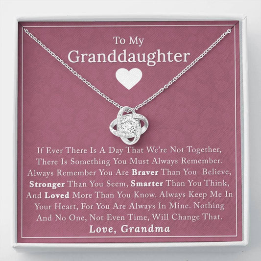 To My Granddaughter Necklace - "Always Remember