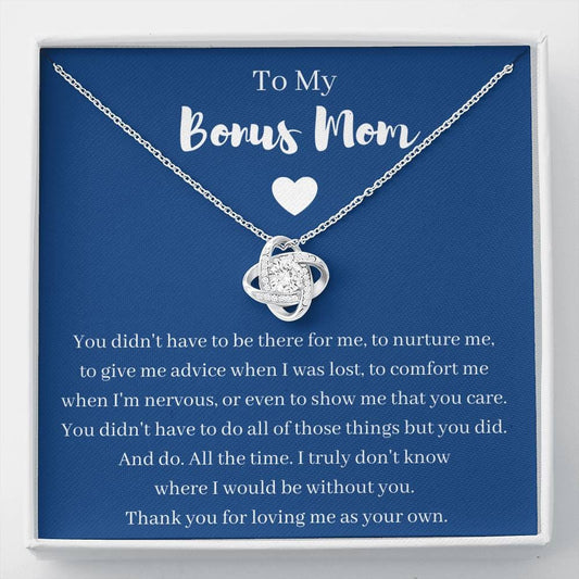 To My Bonus Mom - Love Knot Necklace