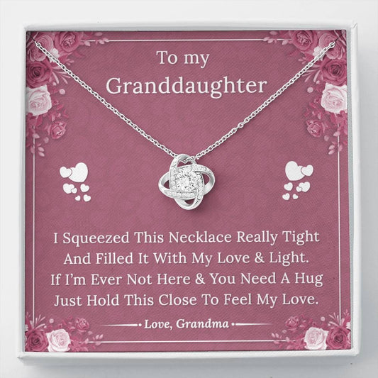 To My Granddaughter - Feel My Love - Love Knot Necklace