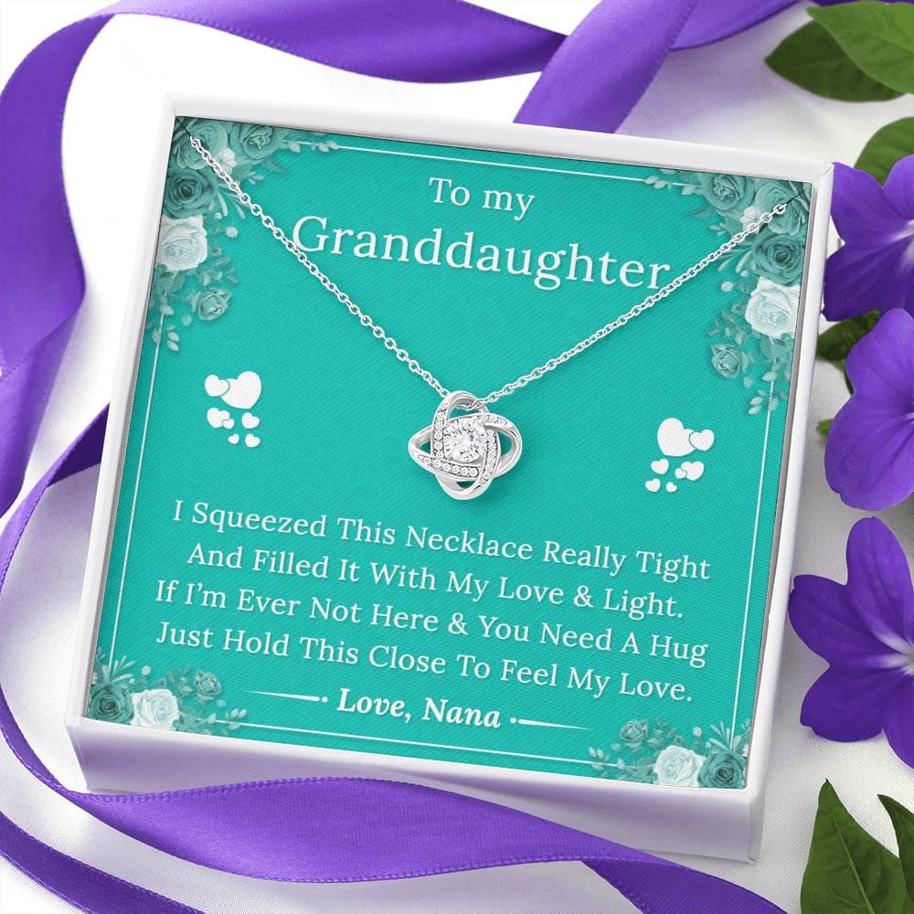 To My Granddaughter - I Squeezed This Necklace - Love Nana