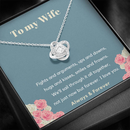 To My Wife - Forever & Always - Love Knot Necklace