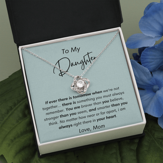 To My Daughter - No Matter - Love Knot Necklace