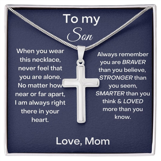 To My Son - When You Wear This Necklace - Cross Necklace