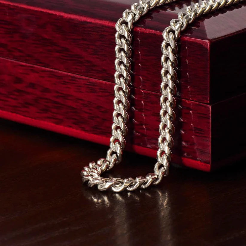 Promise Necklace - Wherever The Journey Takes Us - Cuban Link Chain