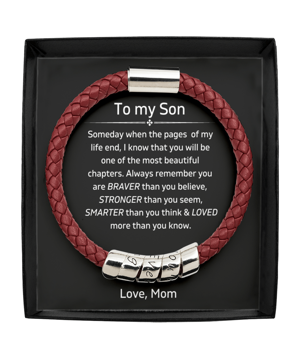 To My Son - Someday - Vegan Leather Bracelet