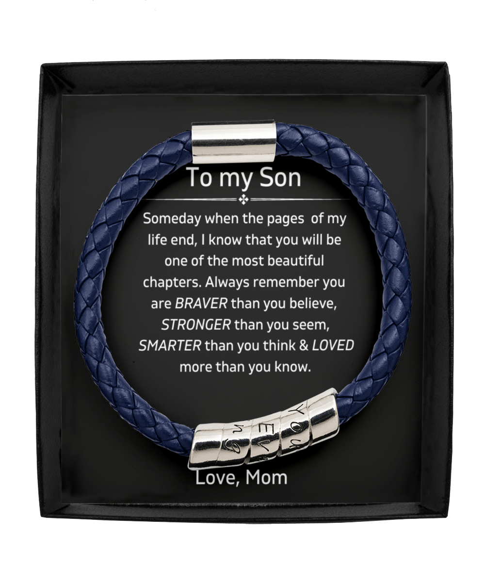 To My Son - Someday - Vegan Leather Bracelet