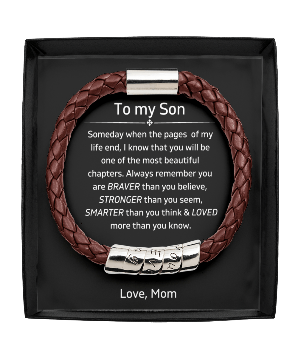 To My Son - Someday - Vegan Leather Bracelet