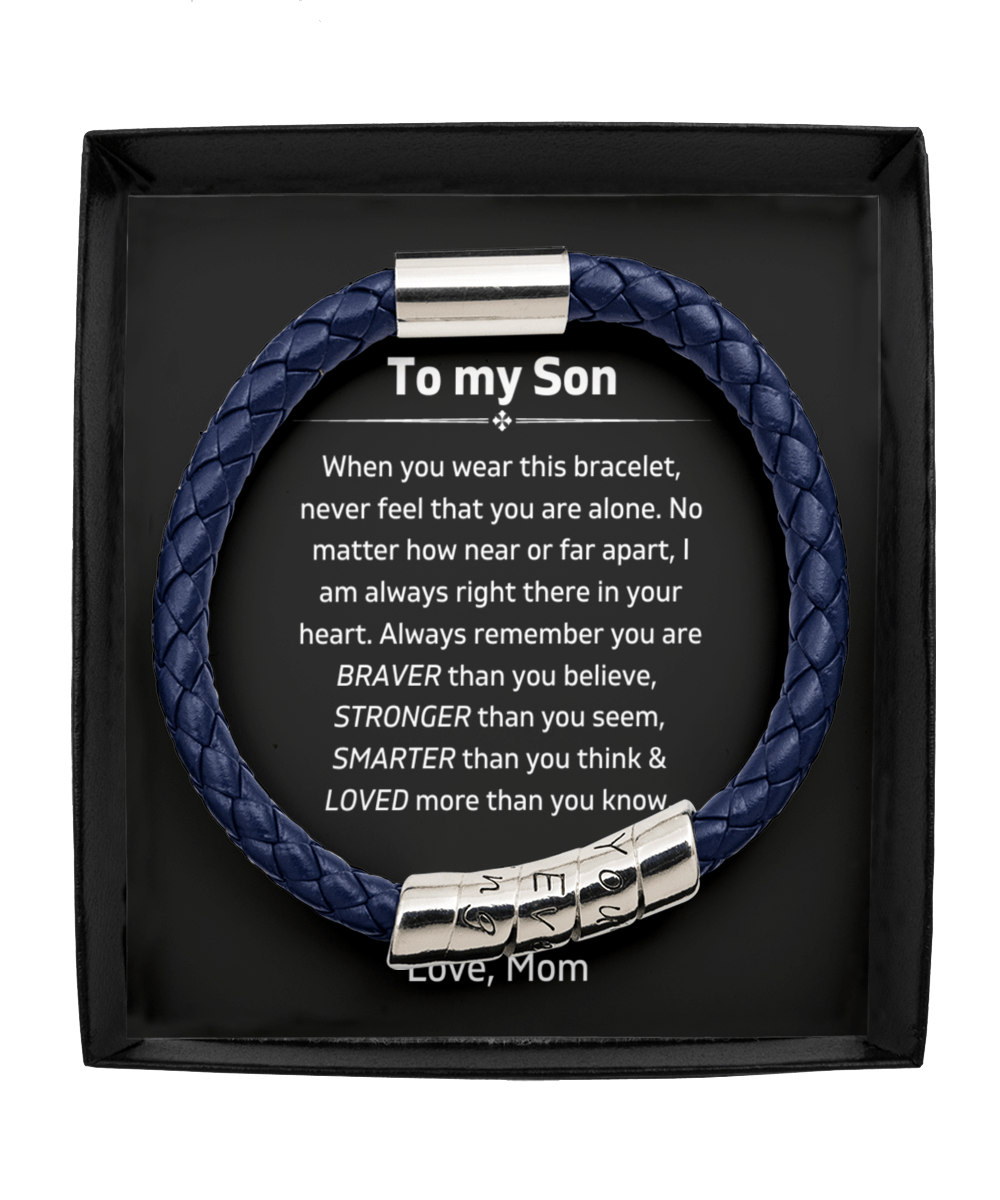 To My Son - When You Wear This Bracelet - Vegan Leather Bracelet