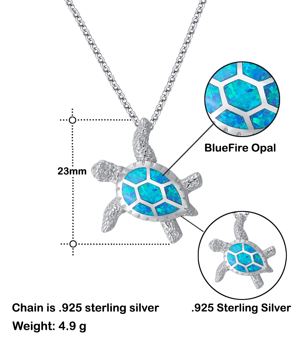 To My Wonderful Niece - You Are Turtiley Amazing - Opal Turtle Necklace